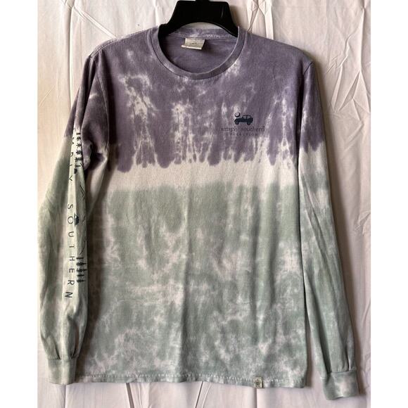 SIMPLY SOUTHERN "Go Tell It On The Mountain" Purple/Grey Tie Dye Long Sleeve Tee - Picture 3 of 8